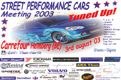 Street Performance Cars Meeting 2003 - Flyer